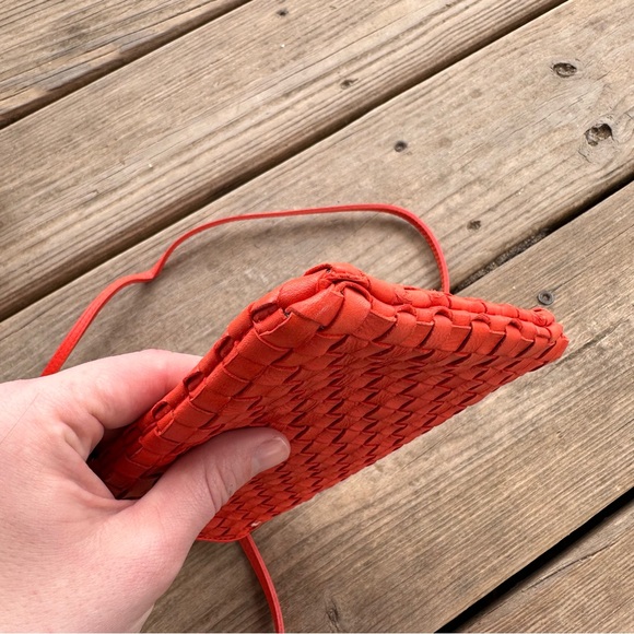 Clare V Woven Poche Red Crossbody - Picture 9 of 16